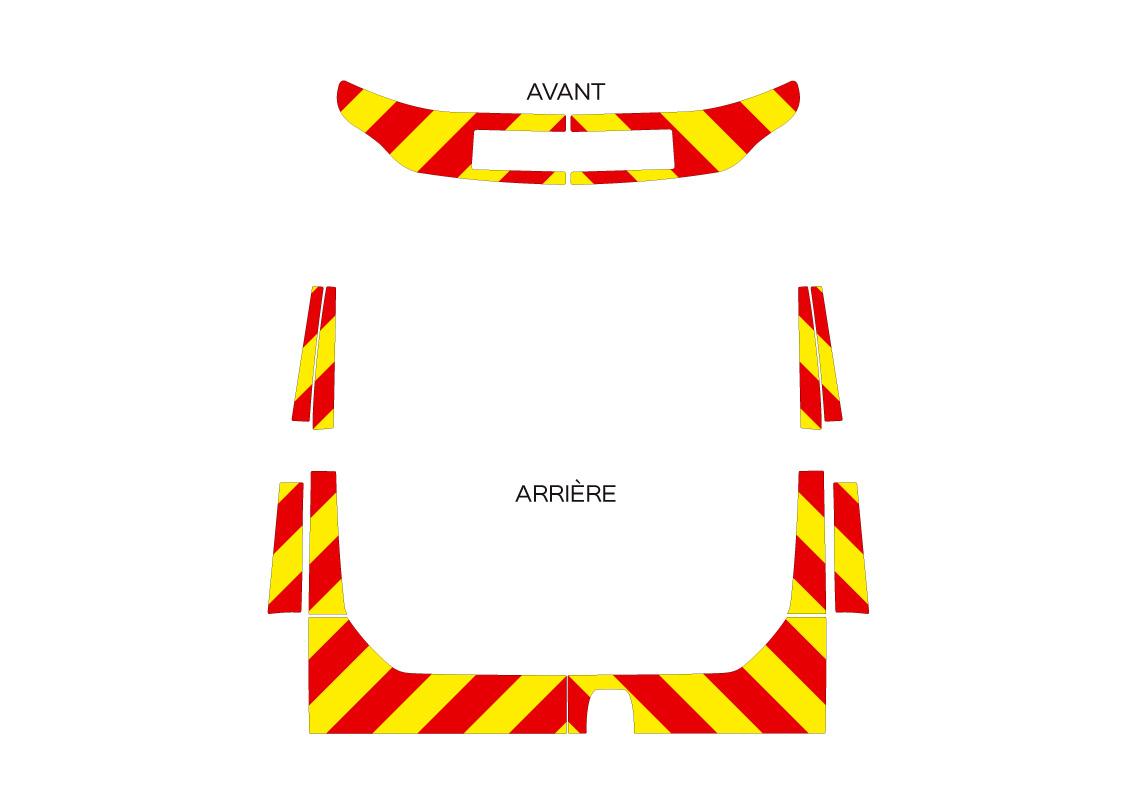 Kit de balisage prédécoupé POMPIER AVERY IVECO DAILY 2024